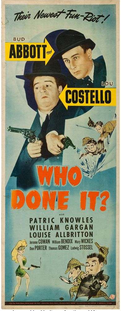 Who Done It? (Universal, 1942).- Movie Poster Reprint