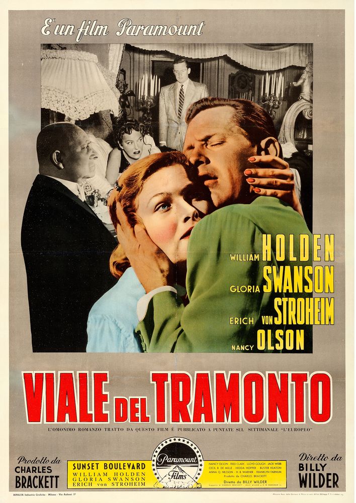 Sunset Boulevard (Paramount, 1950). Italian- Movie Poster Reprint