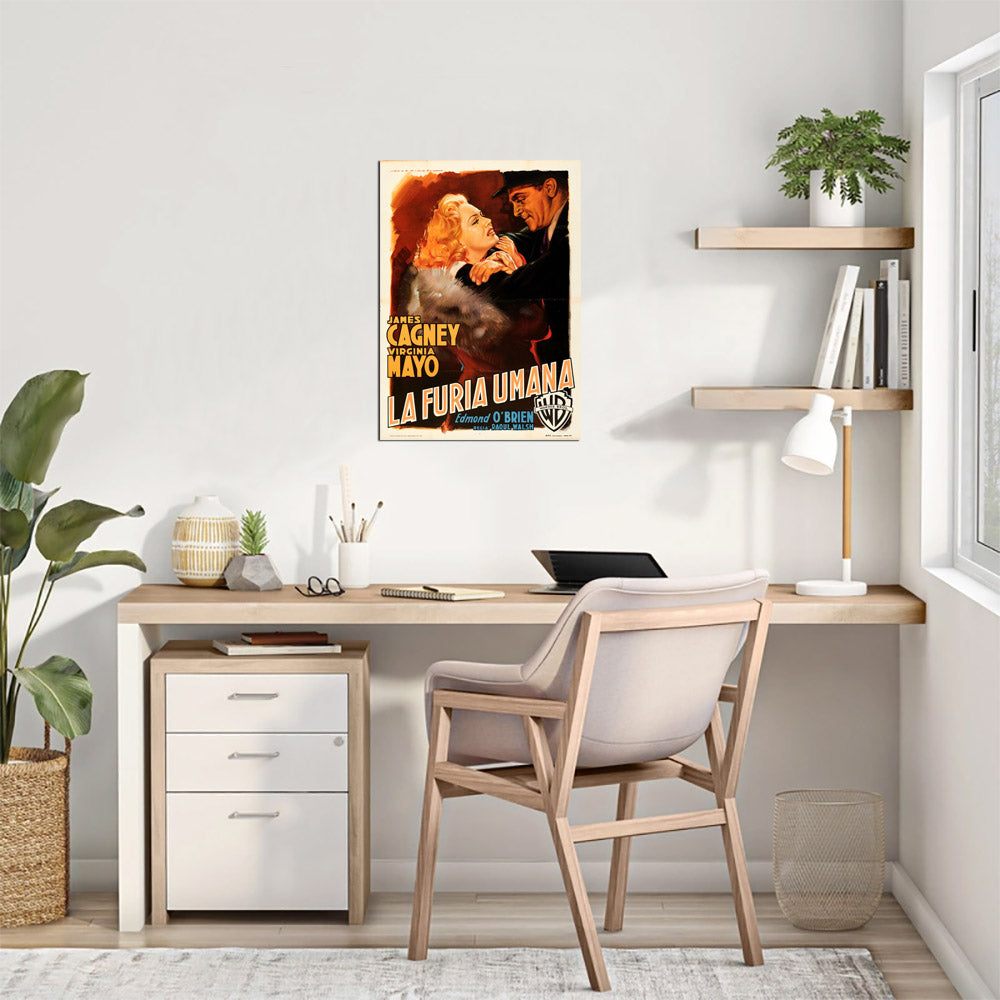 White Heat (Warner Bros., 1950). Italian, Luigi Martinati Artwork - Movie Poster Reprint