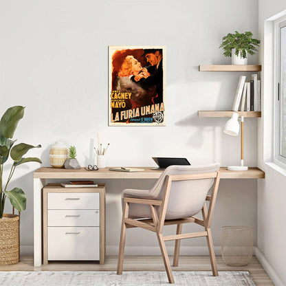 White Heat (Warner Bros., 1950). Italian, Luigi Martinati Artwork - Movie Poster Reprint