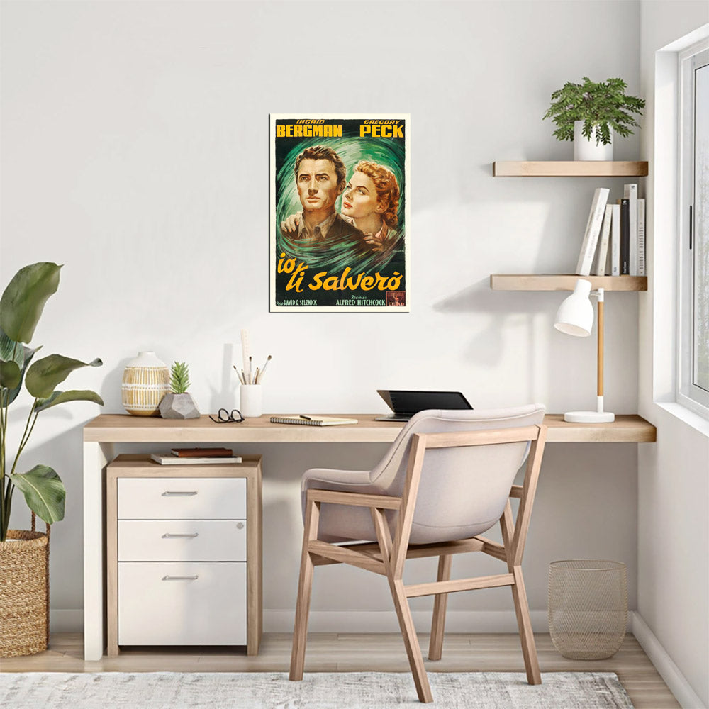 Spellbound (Columbia, R-1954). Italian, Anselmo Ballester Artwork - Movie Poster Reprint