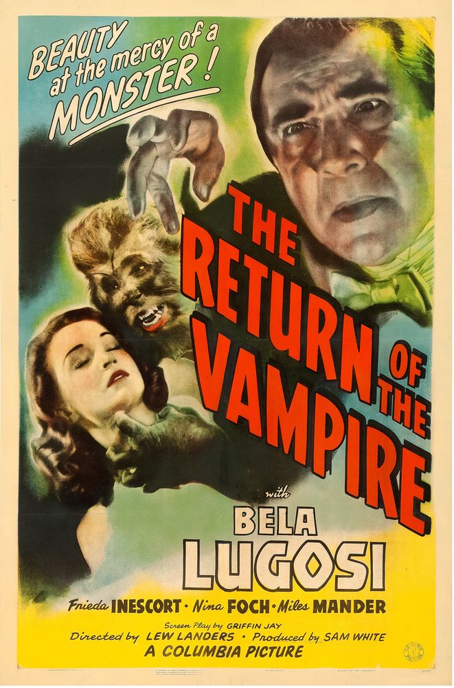 The Return of the Vampire (Columbia, 1943).- Movie Poster Reprint