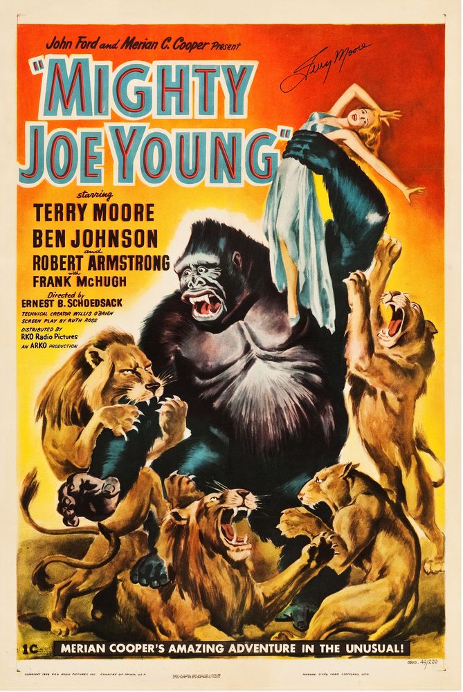 Mighty Joe Young (RKO, 1949). Style C.- Movie Poster Reprint