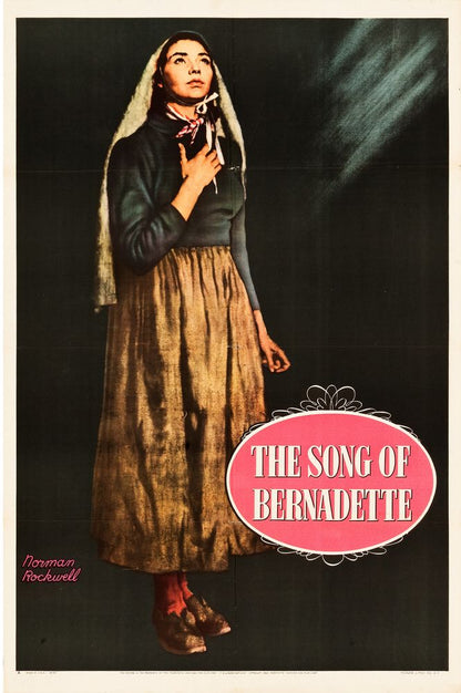 The Song of Bernadette (20th Century Fox, 1943). Advance Style, Norman Rockwell Artwork.- Movie Poster Reprint