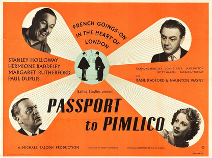 Passport to Pimlico (Ealing, 1949).- Movie Poster Reprint