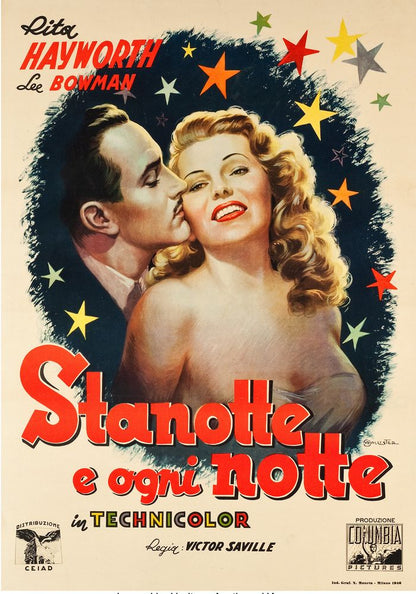 Tonight and Every Night (Columbia, 1946). Italian- Movie Poster Reprint