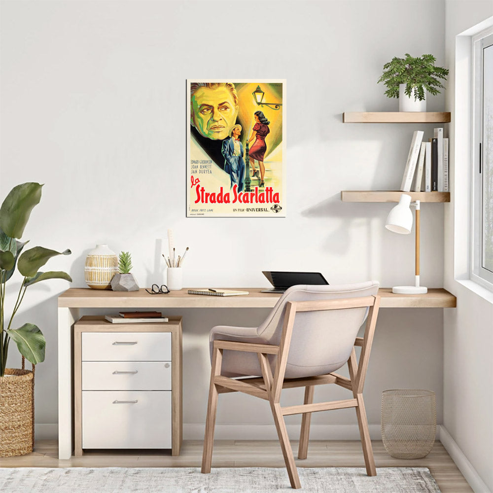 Scarlet Street (Universal, 1945). Italian, F. Carfagni Art - Movie Poster Reprint
