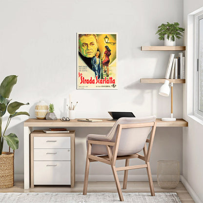 Scarlet Street (Universal, 1945). Italian, F. Carfagni Art - Movie Poster Reprint