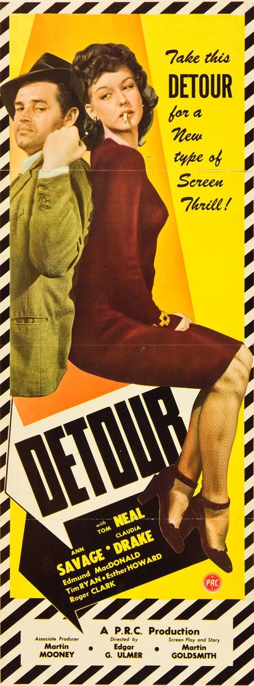 Detour (PRC, 1945).- Movie Poster Reprint