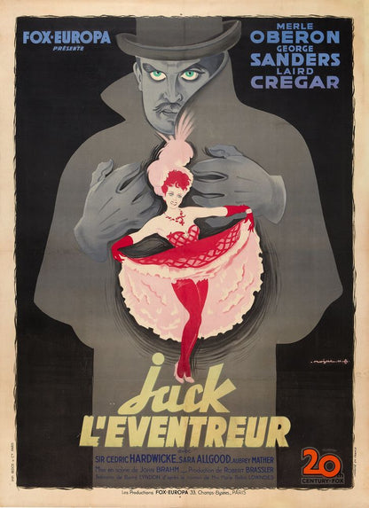 The Lodger (20th Century Fox, 1944). French- Movie Poster Reprint