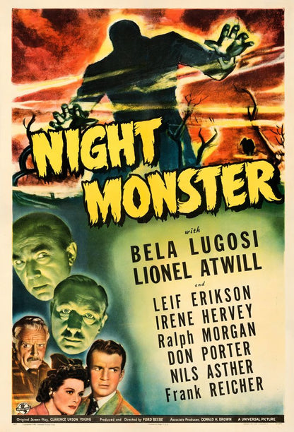 Night Monster (Universal, 1942).- Movie Poster Reprint