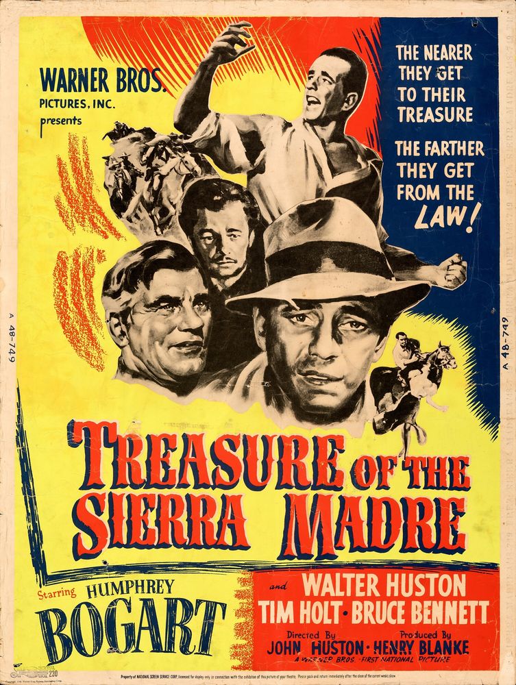 The Treasure of the Sierra Madre (Warner Bros., 1948). Style A.- Movie Poster Reprint