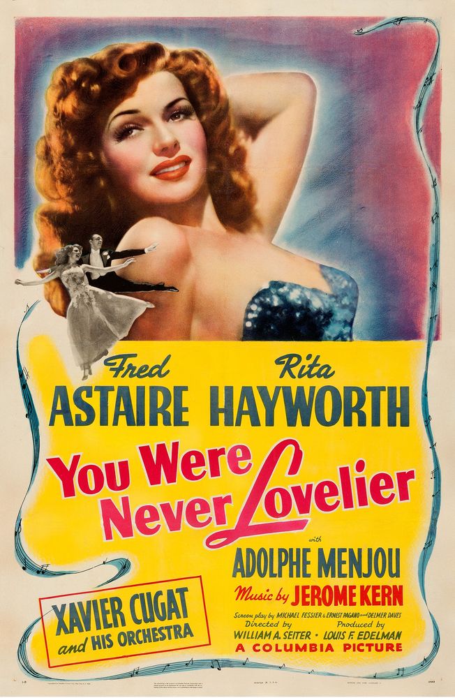 You Were Never Lovelier (Columbia, 1942). Style B.- Movie Poster Reprint