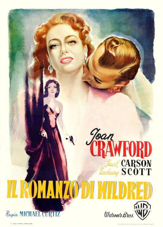 Mildred Pierce (Warner Brothers, 1948). First Post-War Release Italian, Luigi Martinati Artwork.- Movie Poster Reprint