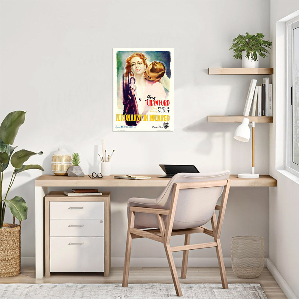 Mildred Pierce (Warner Brothers, 1948). First Post-War Release Italian, Luigi Martinati Artwork.- Movie Poster Reprint