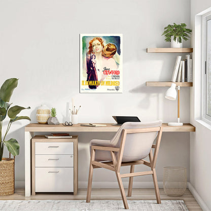 Mildred Pierce (Warner Brothers, 1948). First Post-War Release Italian, Luigi Martinati Artwork.- Movie Poster Reprint