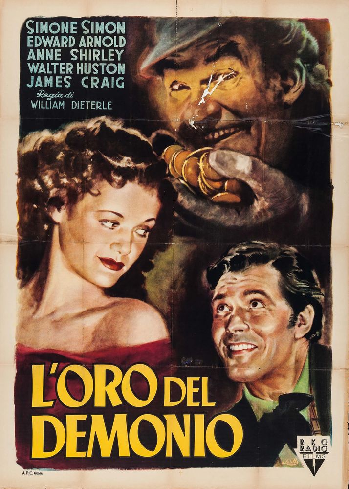 All That Money Can Buy (RKO, 1947). First Post-War Release Italian, Drama - Movie Poster Reprint