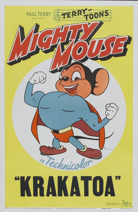 Mighty Mouse (20th Century Fox, 1943). Animated.- Movie Poster Reprint