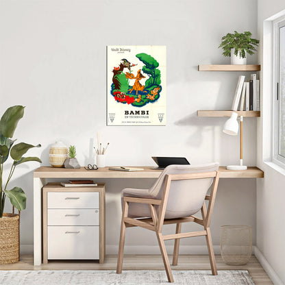 Bambi (RKO, 1948). Folded, Very Fine-. First Post-War Release French, Bernard Lancy Artwork - Movie Poster Reprint