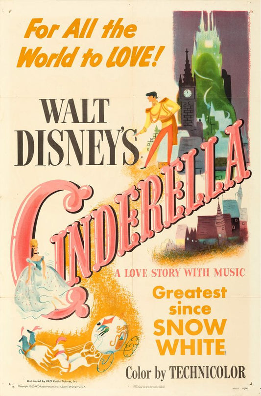 Cinderella (RKO, 1950).- Movie Poster Reprint