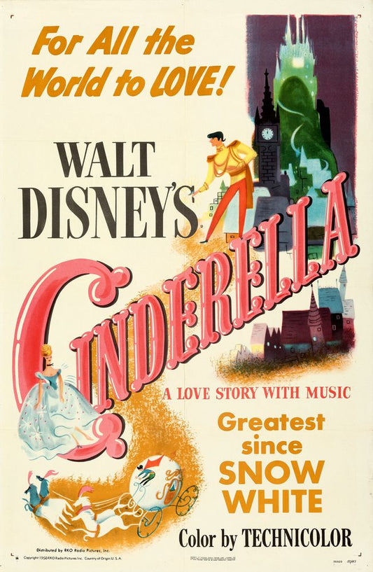 Cinderella (RKO, 1950).- Movie Poster Reprint