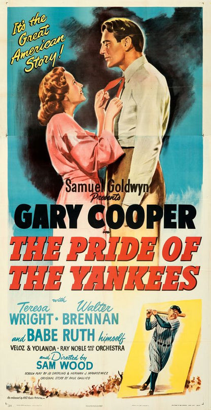 The Pride of the Yankees (RKO, R-1949).- Movie Poster Reprint