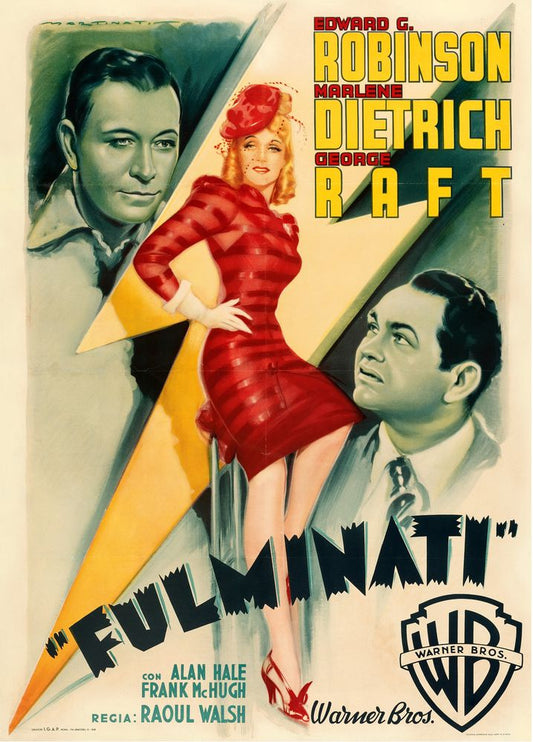 Manpower (Warner Bros., 1948). First Post-War Release Italian, Luigi Martinati Artwork.- Movie Poster Reprint