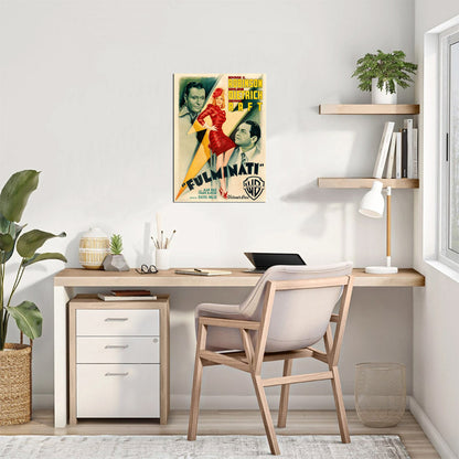 Manpower (Warner Bros., 1948). First Post-War Release Italian, Luigi Martinati Artwork - Movie Poster Reprint