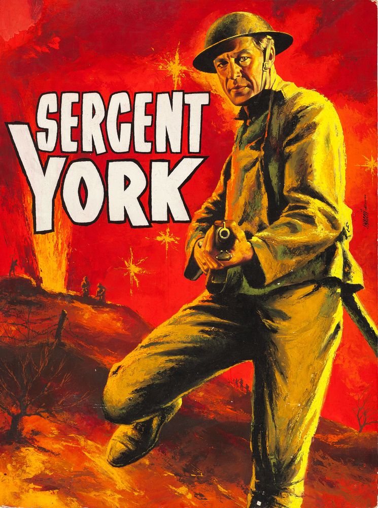 Sergeant York by Jean Mascii (Prodis, R-1960s). French- Movie Poster Reprint