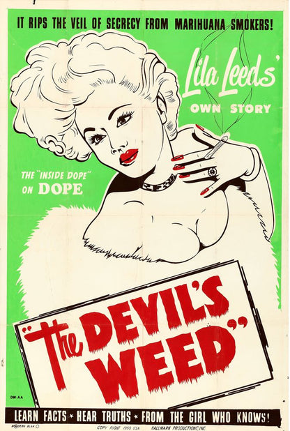 The Devil's Weed (Hallmark, 1949) AKA Wild Weed.- Movie Poster Reprint