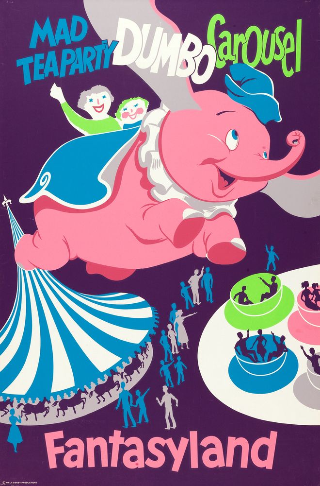 Dumbo (Disney, 1950s).- Movie Poster Reprint