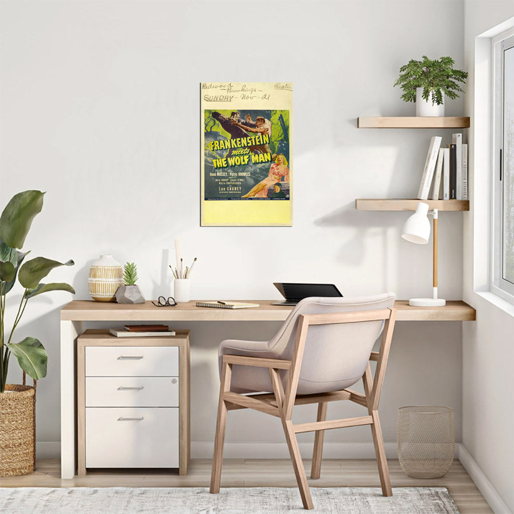 Frankenstein Meets the Wolf Man (Universal, 1943) - Movie Poster Reprint
