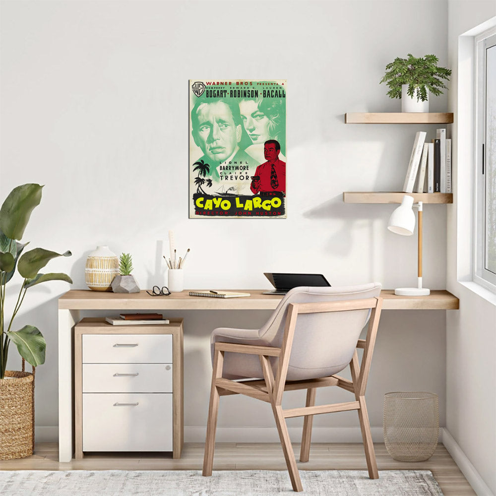 Key Largo (Warner Brothers, 1948) - Spanish Movie Poster Reprint