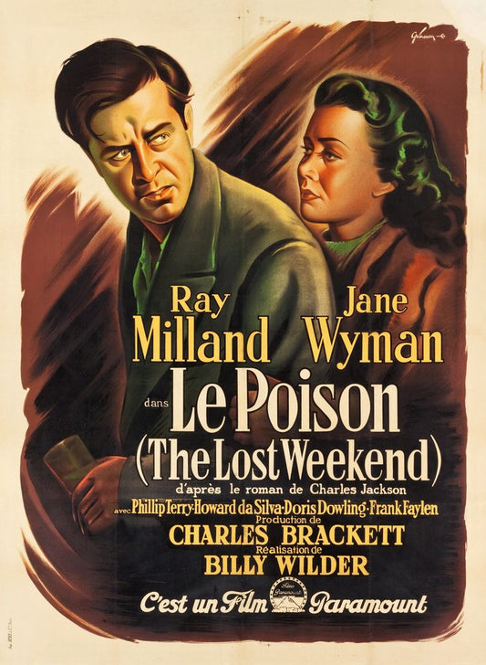 The Lost Weekend (Paramount, 1945). French- Movie Poster Reprint