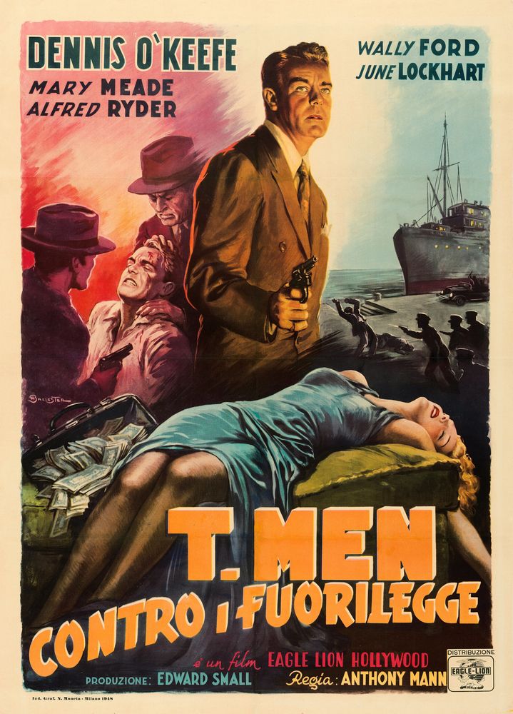 T-Men (Eagle Lion, 1948). Italian- Movie Poster Reprint