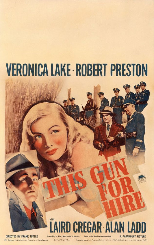 This Gun for Hire (Paramount, 1942).- Movie Poster Reprint