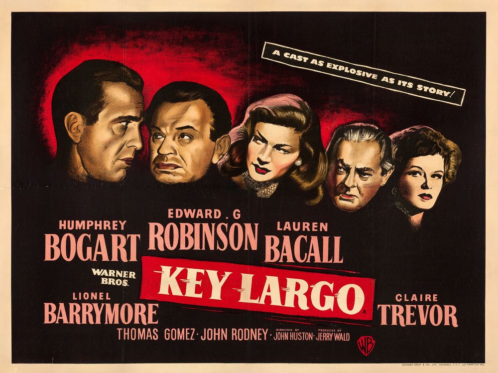 Key Largo (Warner Brothers, 1948). British- Movie Poster Reprint