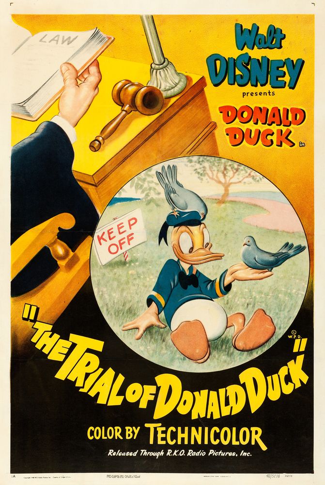 The Trial of Donald Duck (RKO, 1948).- Movie Poster Reprint