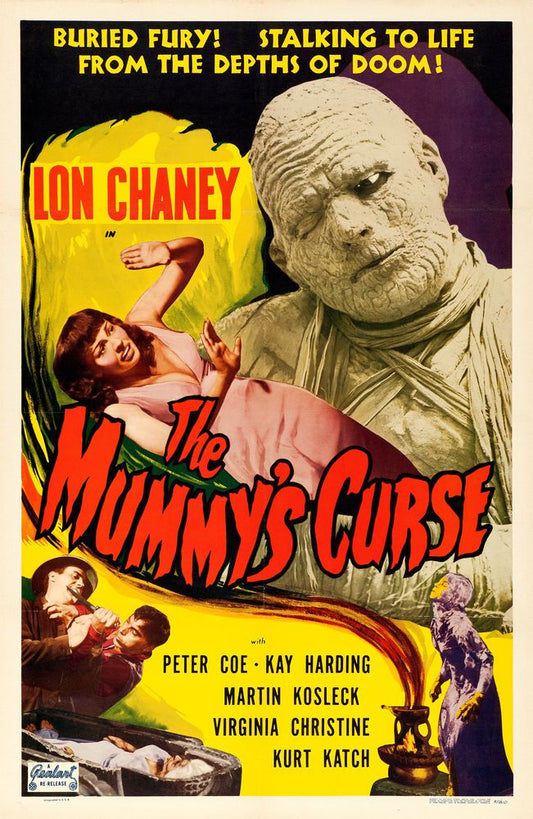 The Mummy's Curse (Realart, R-1951).- Movie Poster Reprint