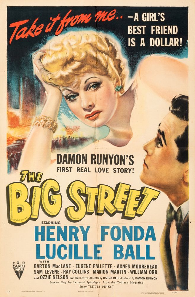 The Big Street (RKO, 1942). Drama.- Movie Poster Reprint