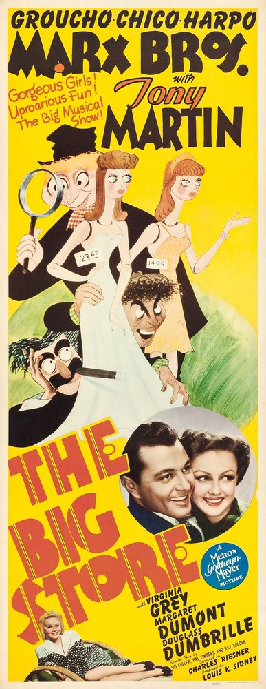 The Big Store (MGM, 1941). Al Hirschfeld Artwork.- Movie Poster Reprint