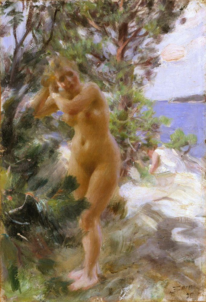 After the Bath - by Anders Zorn