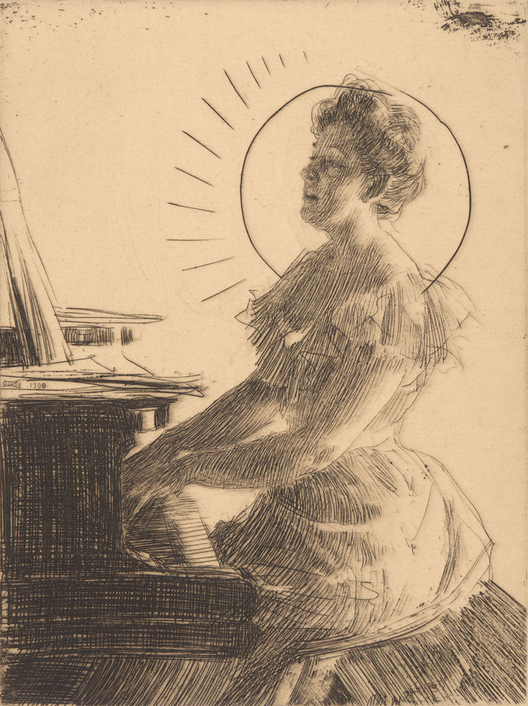 Au Piano - by Anders Zorn