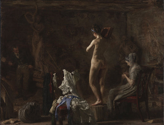 William Rush Carving His Allegorical Figure of the Schuylkill River - by Thomas Eakins