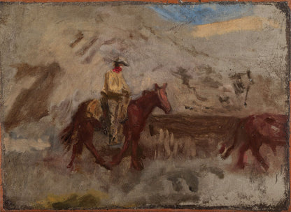 Sketch of a Cowboy at Work - by Thomas Eakins