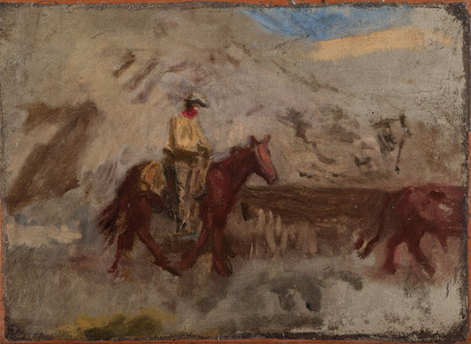 Sketch of a Cowboy at Work - by Thomas Eakins