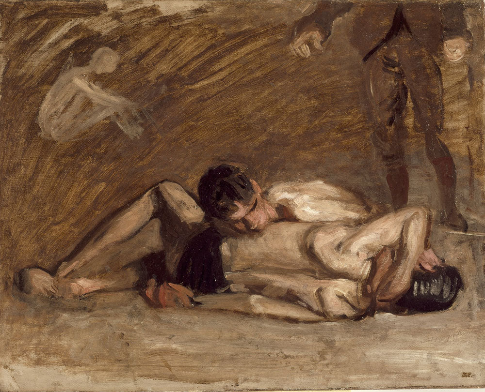 Wrestlers - by Thomas Eakins