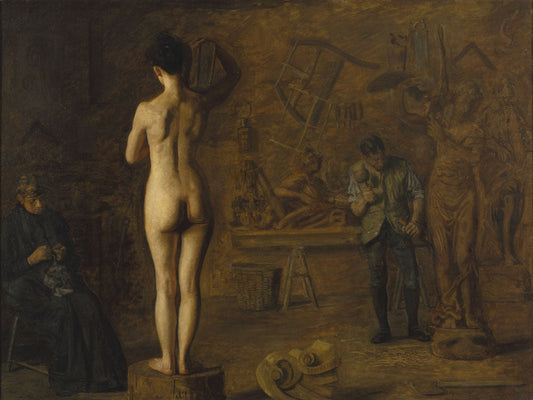 William Rush Carving His Allegorical Figure of the Schuylkill River - by Thomas Eakins