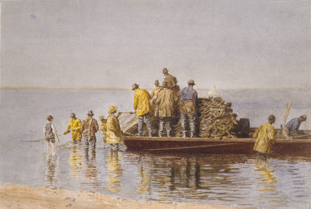 Taking Up the Net - by Thomas Eakins