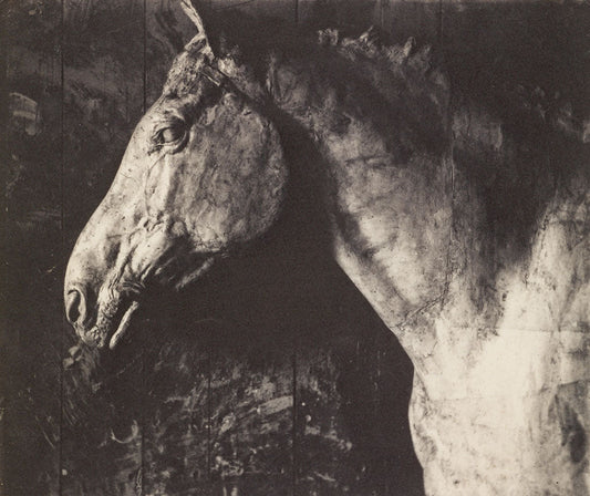 Plaster Model of Clinker for an Equestrian Relief of General Grant - by Thomas Eakins